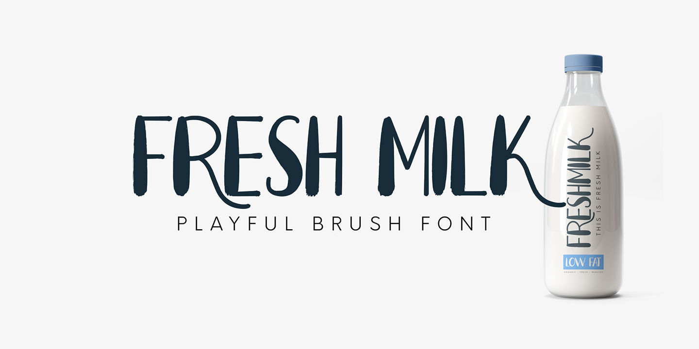 Пример шрифта Fresh Milk #1